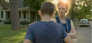 Jessica Chastain's mother figure is meant to symbolize grace (hence the fact that she has a halo here.) Also, Lubezki caught the sun at the perfect time, which is just beyond gorgeous. 